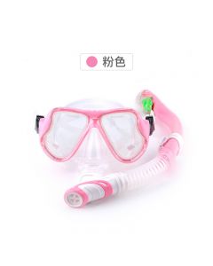 TAWA浮潜三宝 潜水镜全干式呼吸套装 成人面罩游泳装备-Pink