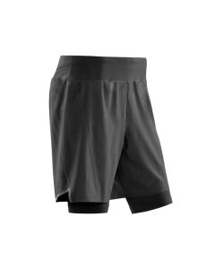 CEP 3.0专业五分压缩裤假两件健身短裤-Black-II