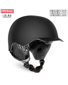 TERROR Prime专业滑雪头盔超轻单板双板雪盔男女-Black-M