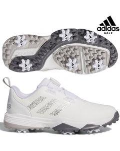 阿迪达斯adidas 儿童女士青少年高尔夫球鞋有钉鞋-White-32.5