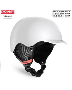 TERROR Prime专业滑雪头盔超轻单板双板雪盔男女-White-L