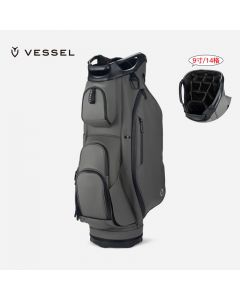 VESSEL 高尔夫球包男士 合成皮革支架包 9寸 /14 格 3.9kg 9030221-Grey