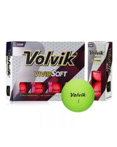 VOLVIK沃维克高尔夫球 三层职业款golf球柔软球感辅助击球轨迹彩球VIVID Soft 三层球-Green