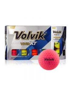 VOLVIK高尔夫球 VIVID XT四层球 比赛用球 远距离彩色球-Pink