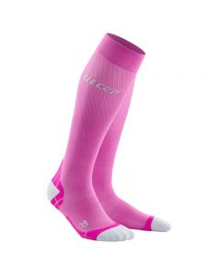 CET 女士跑步马拉松运动长筒袜 超轻压缩袜-Pink-II