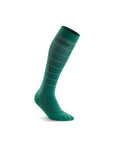 CEP 男女运动跑步马拉松长筒袜 反光压缩袜-Men-III-Green