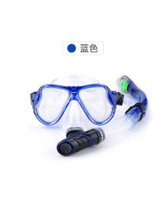 TAWA浮潜三宝 潜水镜全干式呼吸套装 成人面罩游泳装备-Blue