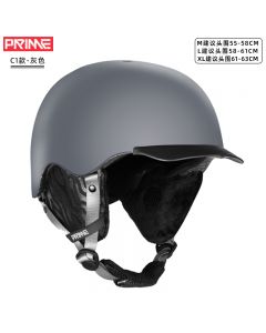 TERROR Prime专业滑雪头盔超轻单板双板雪盔男女-Grey-M