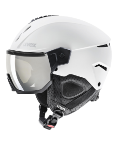 uvex 优维斯 运动滑雪头盔 盔镜一体雪镜   instinct visor 哑光白-黑 S56626050