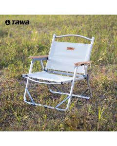TAWA 露营户外便携折叠椅 沙滩椅 克米特椅  椅子 铝合金克米特椅【铝本色-米白】