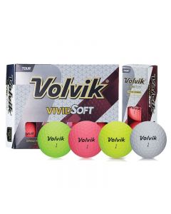 VOLVIK沃维克高尔夫球 三层职业款golf球柔软球感辅助击球轨迹彩球VIVID Soft 三层球