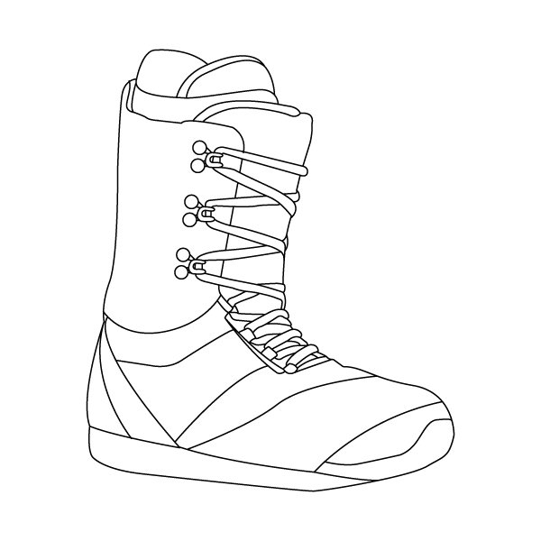 滑雪靴传统系带