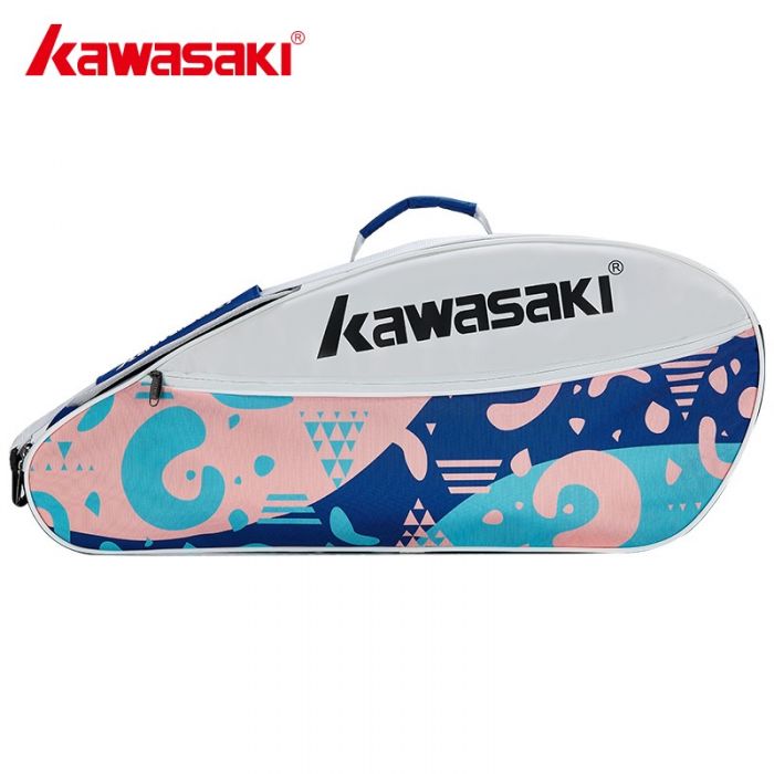 Kawasaki川崎羽毛球包羽包KBB-8335 3支装白色/蓝色