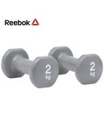 Reebok 锐步 哑铃套装 男女士健身器材 家用健身房 小哑铃 RAWT-16152 灰色-2kg/2只装