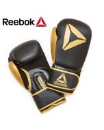 锐步(Reebok) 拳击手套 成人搏击男女打沙包拳套 12盎司黑金色RSCB-11117GB-12