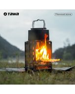 TAWA 户外便携式折叠柴火炉 不锈钢木炭烧烤烤肉架 野炊炉具