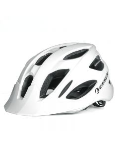 essen山地公路自行车单车头盔夏季专业骑行装备安全帽子男女半盔M/L-White