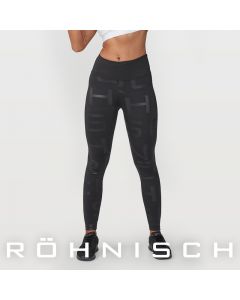 ROHNISCH 女士运动裤瑜伽休闲紧身裤高腰提臀反光图案设计