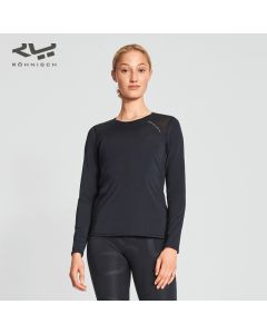 ROHNISCH卢奈诗Asta Mesh 长袖衫运动冬季跑步健身上衣户外训练服-Black-XS