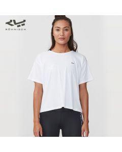 ROHNISCH卢奈诗 Logo Ribbed清爽感休闲短袖运动跑步T恤 宽松版型-White-M