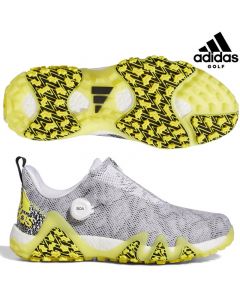 Adidas阿迪达斯 男士高尔夫球鞋 BOA运动鞋 CODECHAOS 灰黄GX0199 白藏青GX3938 黑色GX3937-Yellow-EU 40