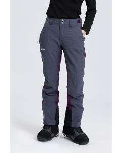 芬兰HALTI 女士防风防水弹力保暖单双板滑雪裤H059-2258-Purple-170