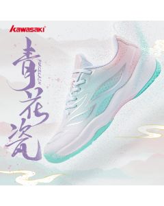 Kawasaki川崎羽毛球运动鞋羽毛球鞋  青花瓷 K1B41-A2301-1 粉色/绿色 36