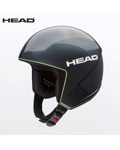 HEAD海德 21新款男女竞技滑雪头盔 安全防护比赛全盔保暖头盔-Black-L