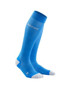CET 男士跑步马拉松运动长筒袜 超轻压缩袜-Blue-IV
