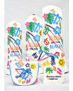 Blue Tee-Aloha on the Beach-HC005-Club Headcover ゴルフクラブヘッドカバー